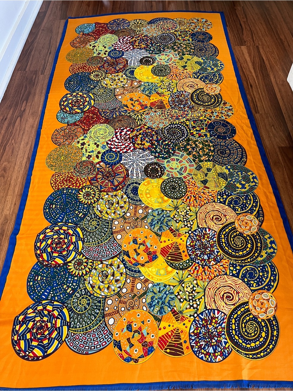 Bohemian oversized Mandala art to wear Shaw scarf wrap pashmina burning man